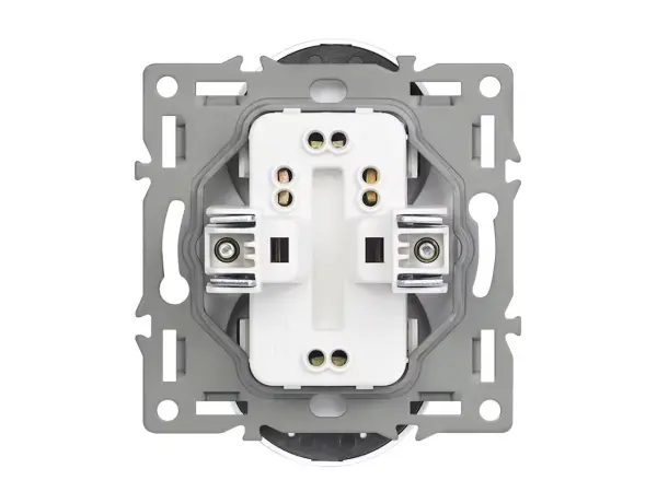 unic modul dvojzasuvka mddz230v zasuvka 2x230v 16a, cerna pro ramecek 82mm