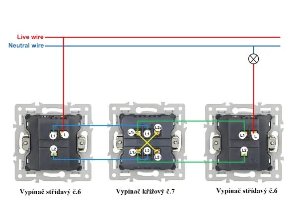 unic modul mdv03 vypinac krizovy c.7, sedy pro ramecek 82mm