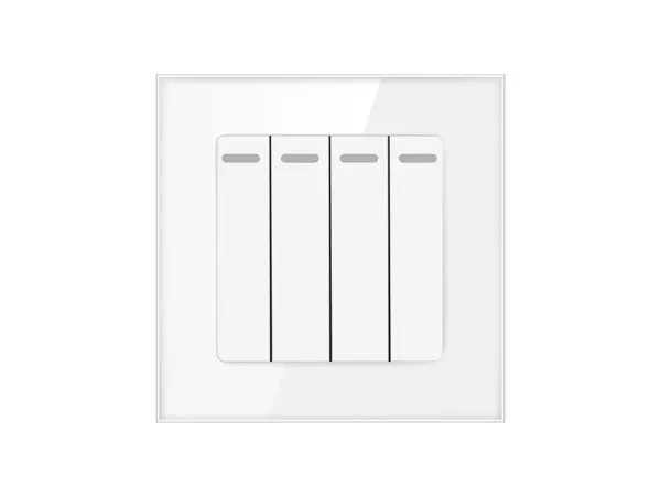 sran 4vypinac vcetne ramecku, sklo bily