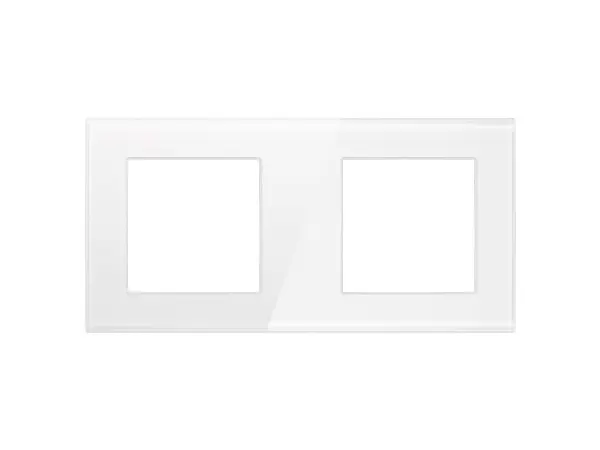 sran elektricka zasuvka 230v+230v s usb 5v/2.1a bila vcetne ramecku sklo bile