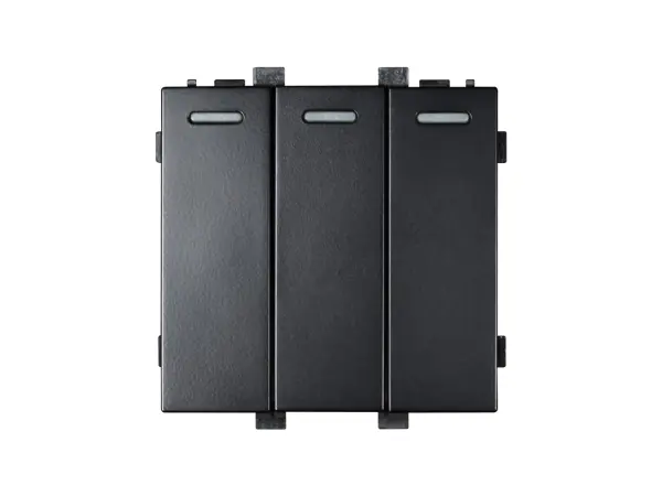 sran elektricka zasuvka 230v+2*usb 5v/2,1a + trojvypinac v ramecku 147mm, cerna sklo