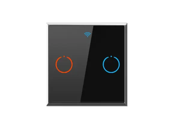 sran zasuvka 230v+2xub + ai wifi dvojvypinac s rameckem sklo cerny
