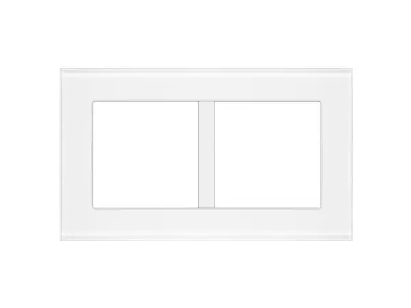 sran bile sklo ramecek pro 2 moduly 