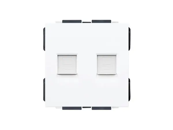 sran bily modul mdn2rj45 zasuvka 2xrj45 do ramecku