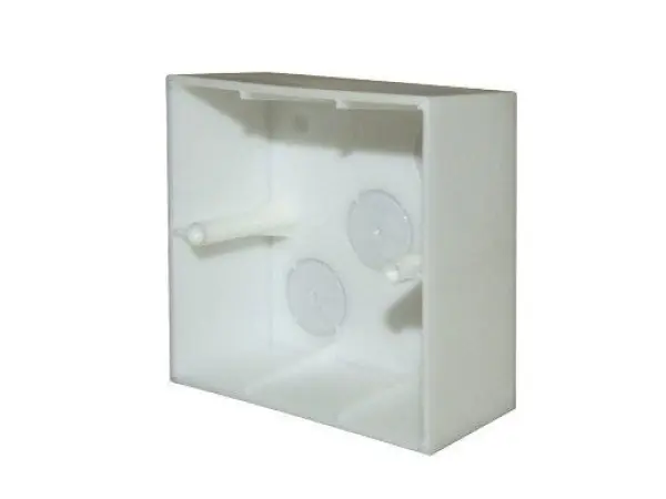 montazni krabicka hluboka nastenna 80x80x38mm  pro zasuvku nebo vypinac bila