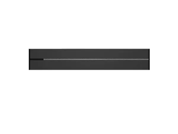 voltline povrchova zasuvkova lista 60cm cerna pro 2-5 zasuvkovych modulu