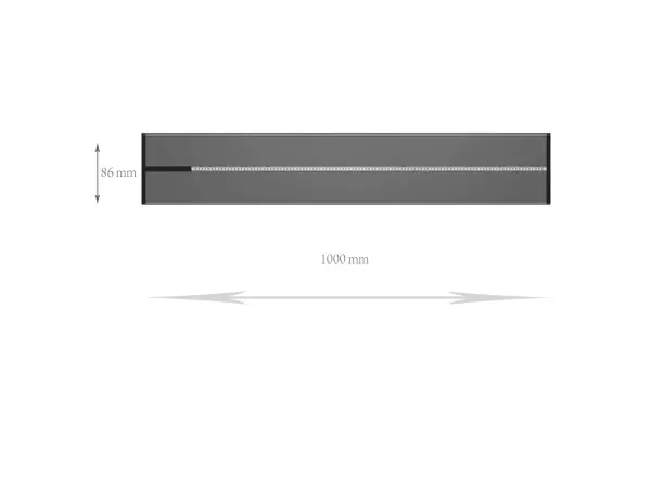voltline povrchova zasuvkova lista 100cm seda pro 5-10 zasuvkovych modulu