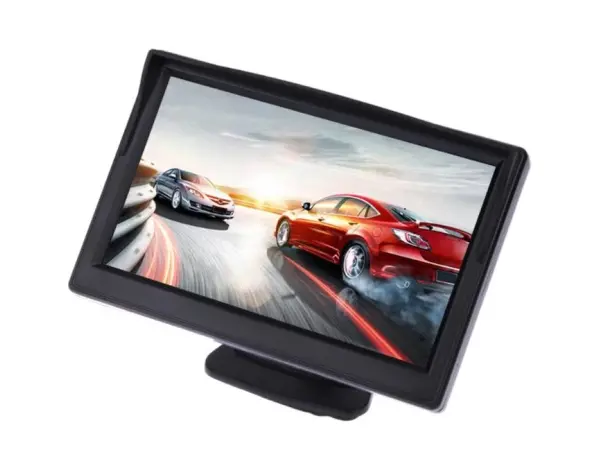 lcd 5"  monitor c0070 pro parkovaci kameru,  na palubku i s prisavkou na sklo
