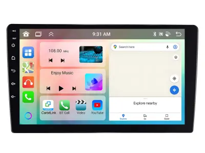 2DIN Autor�dio A3454 s 10,1 LCD, 4Core procesorem, Android 13, 4GB RAM, 64GB �lo�i�t�, Carplay, Android Auto, Wifi, GPS, Bluetooth, FM RDS