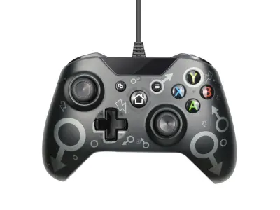 Kabelov� hern� ovlada� (gamepad) pro PC v designu Xbox - �ern�