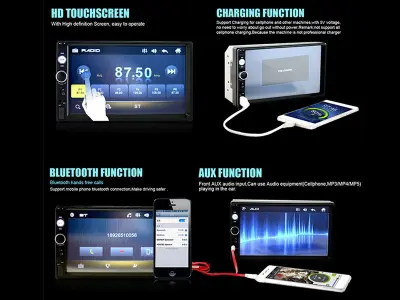 2DIN Autoradio 7" MP5 P�ehr�va� s Bluetooth 7023B