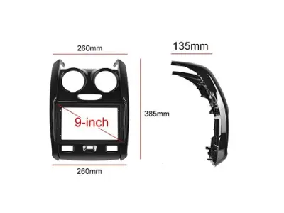 Reduk�n� r�me�ek pro autor�dio 9" + kabel� pro Renault Duster 2015-2018 