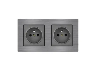 UNIC Elektrick� z�suvka 2*230V v r�me�ku 153mm, slitina hlin�ku �ed�