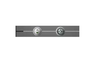 VoltLine povrchov� z�suvkov� li�ta 60cm �ed� v�etn� z�suvkov�ch modul�