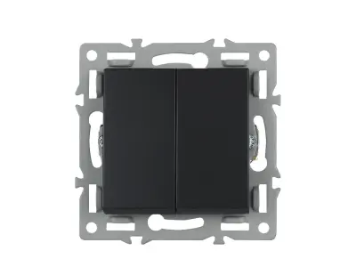 modul MD2V01 dvojvyp�na� lustrov� s�riov� �.5, plast �ern� pro r�me�ek 82mm