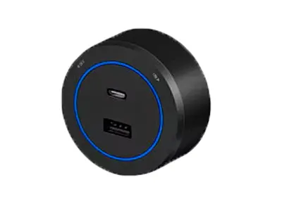 VoltLine z�suvkov� modul USB+USB-C �ern� (68x30mm) pro n�st�nn� li�ty