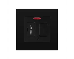 SRAN Pojistkov� sp�na� s kontrolkou 13A v�etn� r�me�ku, plast �ern� - 88 K�