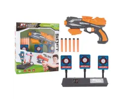SHOOT GAME 999-3: Elektronick� bodovac� ter�e a pistole na m�kk� kulky - 380 K�