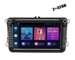 Autor�dio 8" LCD A3054, 2+32G, Android 13 - podpora AHD kamera FM/RDS/GPS pro VW �koda - 4368 K�