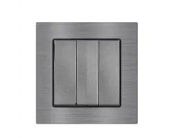 UNIC trojvyp�na� lustrov� v r�me�ku slitina hlin�ku �ed� - 178 K�