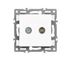 UNIC modul z�suvka SAT+TV, b�l� pro r�me�ek 82mm - 159 K�