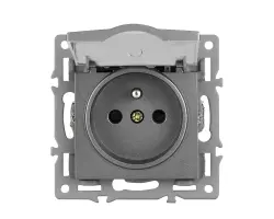 UNIC modul z�suvka MDZ230VIP44 16A s krytem, �ed� do r�me�ku 82mm  - 68 K�