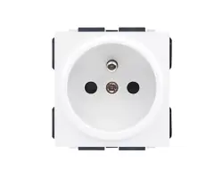 SRAN b�l� modul MDZ230 Z�suvka 230V 16A do r�me�ku 86mm - 48 K�