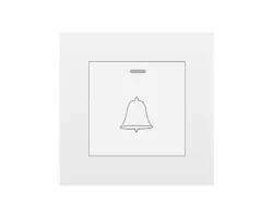 SRAN Zvonkov� tla��tko v r�me�ku, plast b�l� - 68 K�