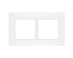 SRAN b�l� sklo R�me�ek pro 2 moduly  - 50 K�