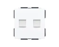 SRAN b�l� modul MDN2RJ45 Z�suvka 2xRJ45 do r�me�ku - 38 K�