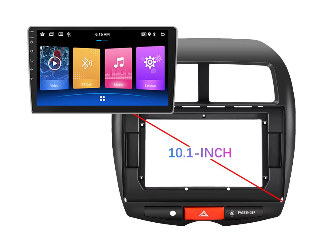 2DIN Autordio 10" LCD A2752 Android 10 s rmekem A7101 pro Mitsubishi/Peugeot 4008